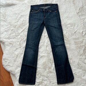 7 For All Mankind Dark Blue Boot Cut Jeans